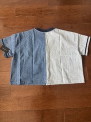GV Gallery Raspberry Hills Two Tone Denim Baseball Jersey Medium