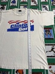 Screen Stars Best Clinton Gore Political Graphic White Men’s L Crew Neck T-Shirt