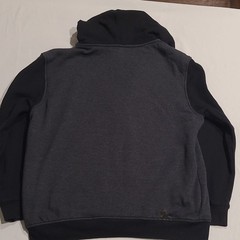 Y2K Zoo York Two Tone Black/Grey Skater Full Zip Hoodie XL(Missing Hood String)