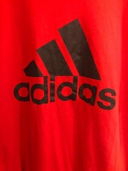 Adidas Performance Tee Red Short Sleeve T-Shirt Cotton/Polyester Size L