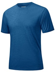 Mens Short Sleeve Athletic Shirt Gym Workout Runing Performance Dry Fit Casual T