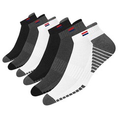 6 Pairs Ankle Socks Men Women Cushioned Running Training Socks, Pack of 6, 9-12