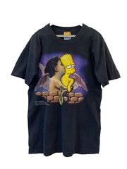 Vintage 1999 The Simpsons Bart Angel Cherub Kiss T-Shirt Screen Stars Mens S#244