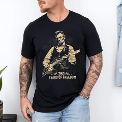 Abraham Lincoln Abe Lincoln Playing Guitar 250 Years Freedom T-Shirt