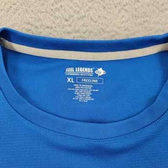 Reel Legends Shirt Mens XL Blue Short Sleeve Fishing Outdoors Boat Freeline