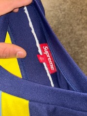 Supreme Patches Hockey Jersey Light Blue/Navy/Yellow (Fire & Ice) Size XL