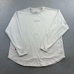 YoungLA Shirt Mens Large White Samurai Graphic Long Sleeve Tee Casual Adult