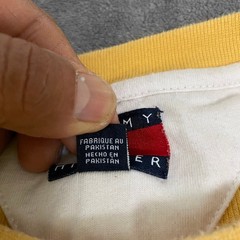 Tommy Hilfiger Men’s Vintage 90s Waffle Knit Long Sleeve Thermal Shirt Yellow XL