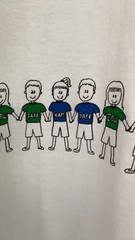 Vintage DOUBLE TROUBLE DATE PARTY white short tee sleeve ’91 unisex size XL