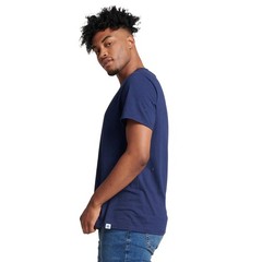 Mens Cotton Performance Short Sleeve T-Shirt Navy Medium US