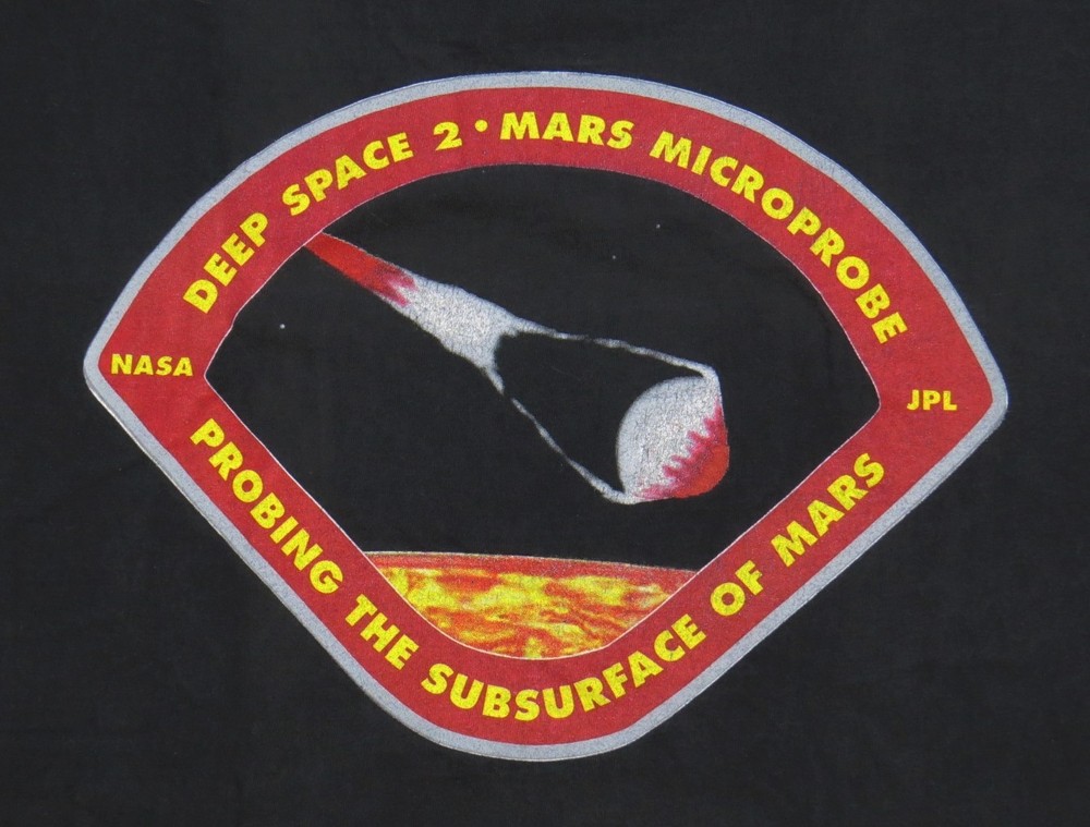 DEEP SPACE 2 MISSION-Mars Surveyor 98 Polar Lander Probes VINTAGE Tshirt XL RARE