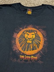Disney The Lion King Broadway Musical T-Shirt Sz XL Black Graphic Tee Simba