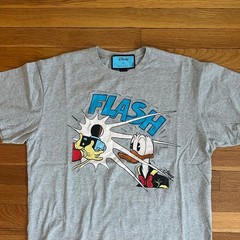 Gucci x Disney Donald Duck “Flash” Oversized T-Shirt Grey Melange Size M