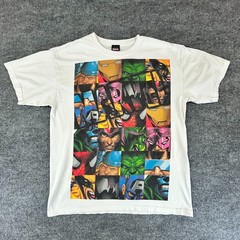 VINTAGE Marvel Shirt Mens Large White Avengers X-Men Mad Engine Streetwear Y2K