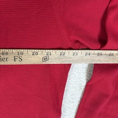 Polo Ralph Lauren Thermal Shirt Mens XL Red Waffle Knit Long Sleeve White Pony