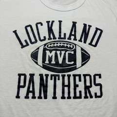 Vintage 90s Lockland Panthers MVC Football Sports School Graphic T-Shirt USA XL