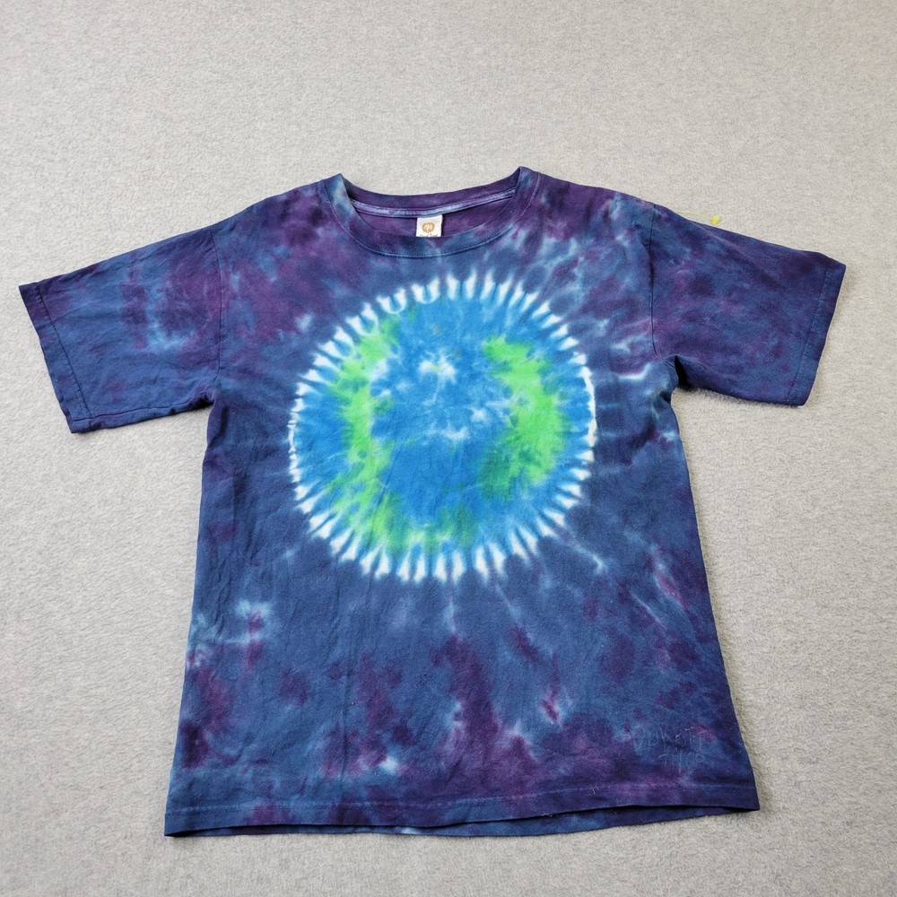 Hand Dyed Sundog Shirt Mens Small Planet Earth Tie Dye