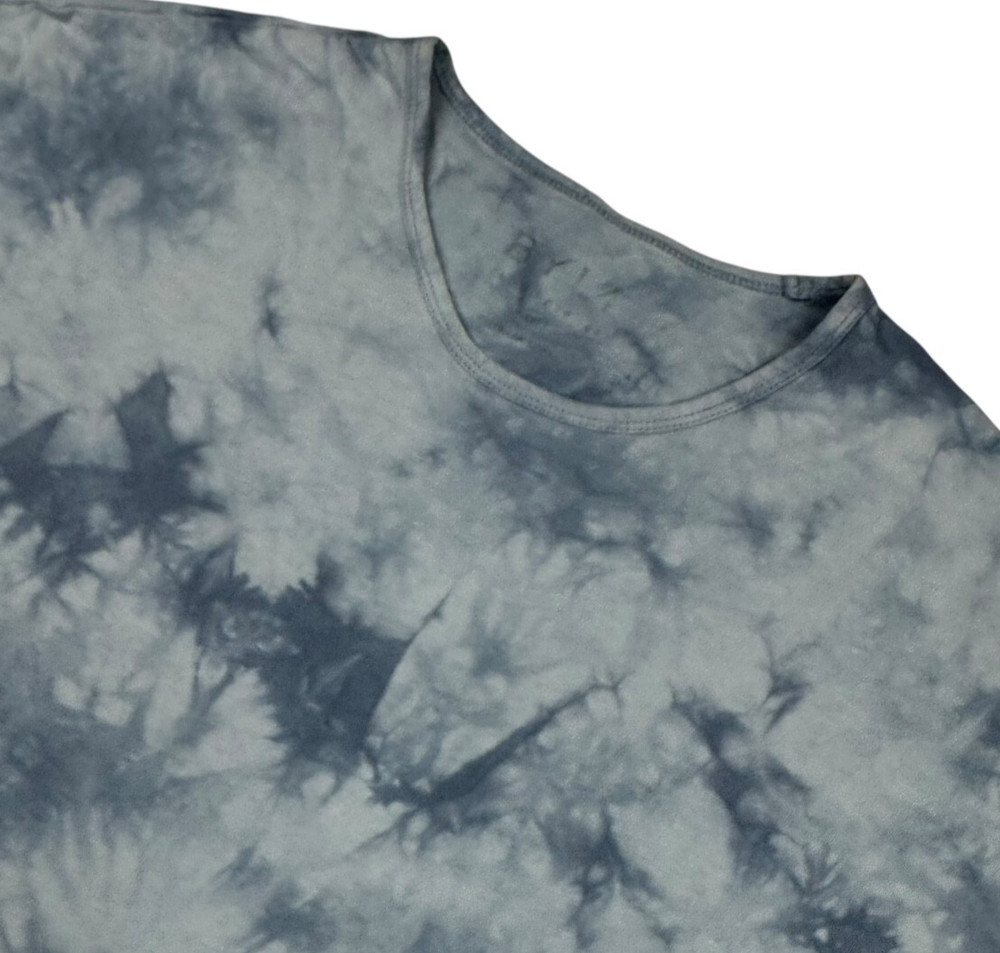 BYLT Men’s Drop Cut 100% Cotton S/S T-Shirt Blue Tie Dye • 2XL
