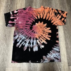 Outkast Bleach Wash Tie Dye Shirt Black Orange Purple Medium Large