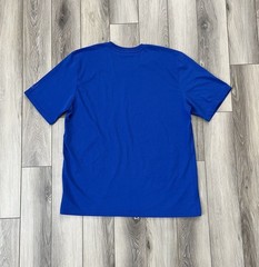 Spyder Blue Short Sleeeve Tee Ribbed Collar Embroidered Logo Mens Sz XL