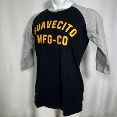 Suavecito El Mirage Black Grey 3/4 Sleeve Raglan Baseball T-Shirt Men’s LARGE