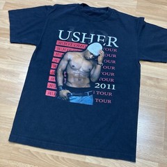 Usher Shirt Medium Vintage 2011 OMG Tour Akon Rap Hip Hop Music Tee