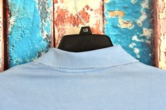 Men’s No Boundaries Oversize French Terry Polo Shirt XSMALL Chambray NEW