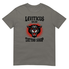 Leviticus Tattoo Shop, Biblical Ink Master, Historial Art, Printed T-Shirt