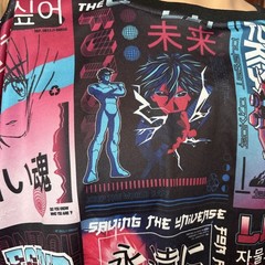 Fresh Prints All Over Print Styled Tokyo Art Mens Shirt Size 3XL 100% Polyester