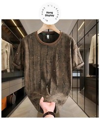 Men Luxury Fashion Trend Butterfly Ripped Hole Casual Summer Streetwear T-Shirt