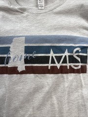 Bella + Canvas Unisex T Shirt Mississippi Short-Sleeve 100% Cotton Size S