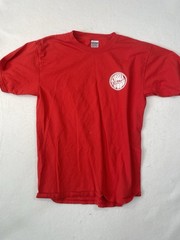 The Beatles Rubber Soul Album Logo Classic Music Band Shirt Size Large Red