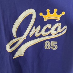 JNCO Vtg 90’s Script Logo Spellout #85 T-shirt Men’s Sz S NWT Purple