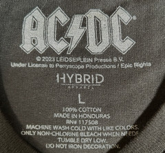 AC/DC ‘Back In Black Tour 1980’ (2023) Black T-Shirt Size Large Brand New