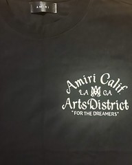 AMIRI Arts District Black T-Shirt Men’s Size XL Logo Front & Back Graphic