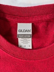 Gildan Men’s M Red Christmas T-Shirt Mistletoe Hot Cocoa Sleighrides Snowmen