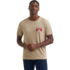 Wrangler Men’s Trench Coat Heather Logo Graphic T-Shirt 112375727