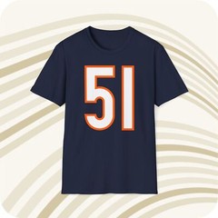 Dick Butkus #51 Chicago Bears Jersey T-Shirt – Front & Back Print