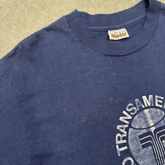 True Vintage 80s Transamerica Open Tennis Tournament Shirt Large Faded Navy