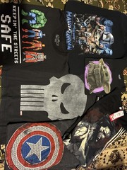 Marvel T Shirt Lot Of 6 Men’s L Xl Wolverine Star Wars Avengers