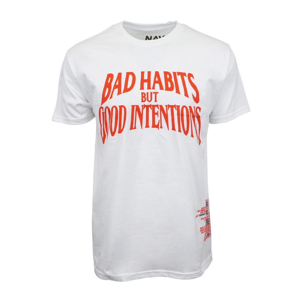 NEW VLONE X NAV BAD HABITS GOOD INTENTIONS T SHIRT AUTHENTIC NEW