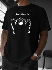 Men’s Graphic Print T-Shirt Casual Street Style, Unisex , Soft , Summer Casual √