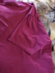 VTG Nike V Neck Tee Mens XL Burgundy Made In USA Embroidered Swoosh