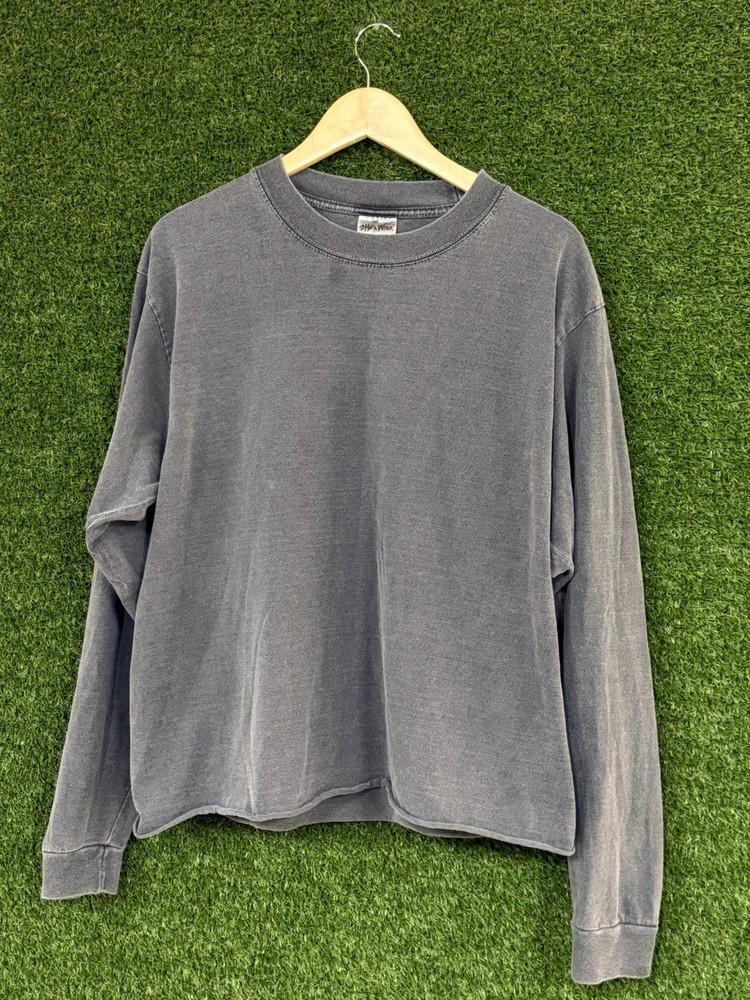 Shaka Wear Super Max Heavy Grey Dye Long Sleeve Shirt Large