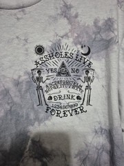 Assholes*s Live Forever “Ouija Board” Tie Dye Shirt – Size M – Double Sided