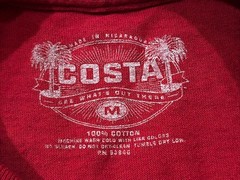 Costa Del Mar T-Shirt Red Long Sleeve 100% Cotton Men’s Medium Fishing Casual