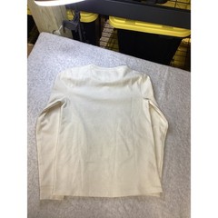 Members Mark Mens Thermal Henley Cream Waffle Knit Long Sleeve Shirt Size S NWT.