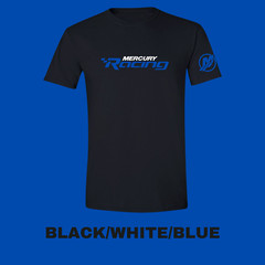 Mercury Racing Outboards Boating Mercruiser T-Shirt With FREE Vinyl Decal L@@K!