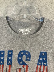 USA Ford T-Shirt Adult Large Gray Short Sleeve Patriotic Cars America Tee Luv