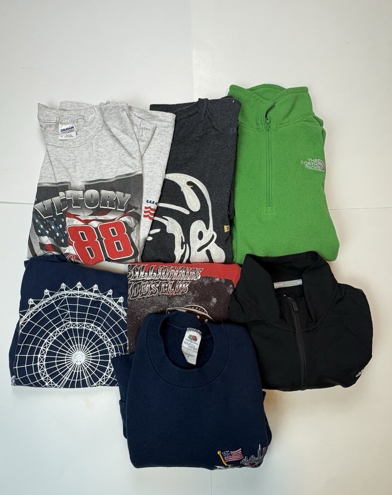 Reseller VTG Clothing Bundle Lot Men Mixed Pieces Medium North Face BBC